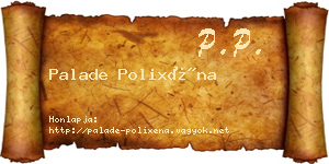 Palade Polixéna névjegykártya